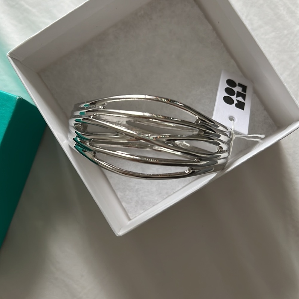 Romolo Silver tone Hinge Cuff Bracelet NEW w/ tag Stitch Fix